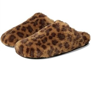 Rag & Bone Leopard Bailey Mule Slippers in Faux Fur in Size 7